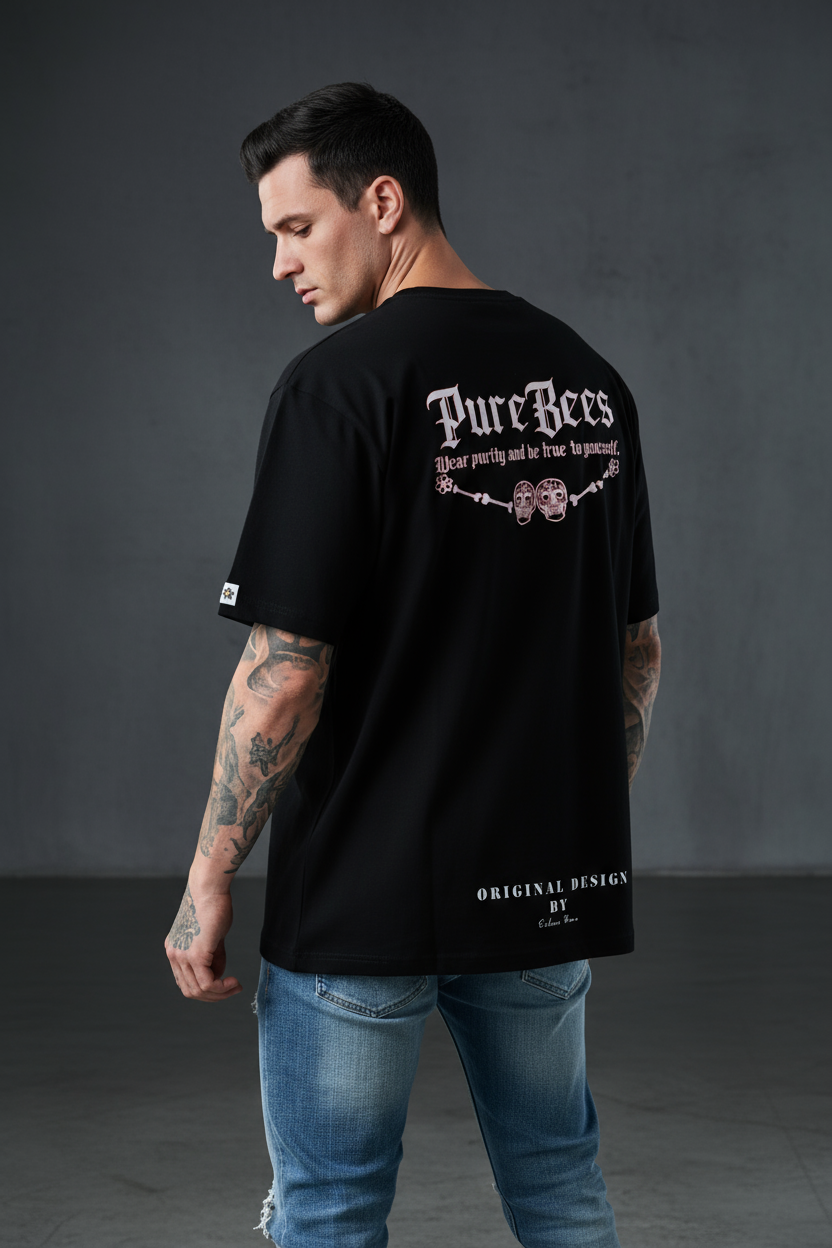 PUREBEES X 純粹骷髏 聯名系列 7.1oz 厚磅 100%純棉 T-SHIRT