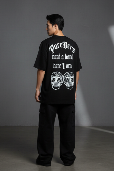 PUREBEES 雙骷髏 7.1oz 厚磅 100%純棉 T-SHIRT