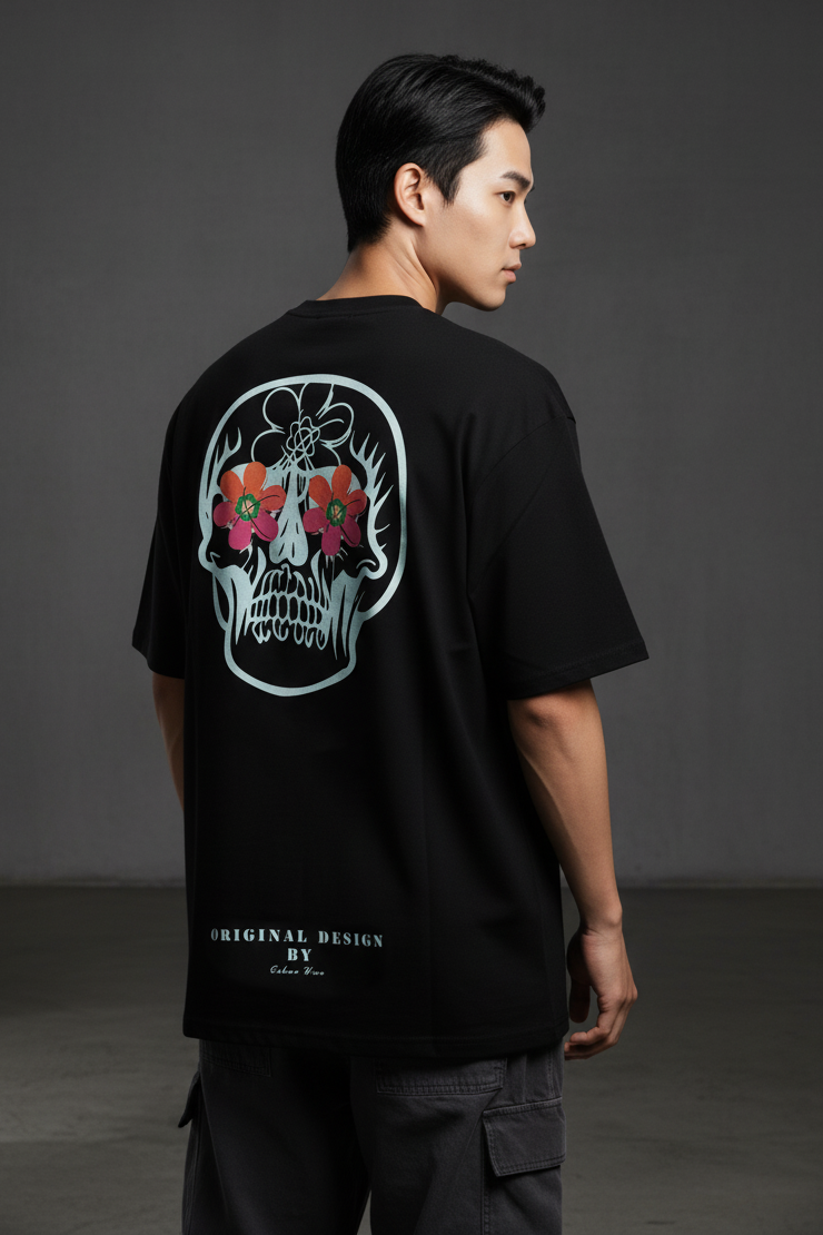 PUREBEES 《純潔骷髏 X 茉莉》 7.1oz 厚磅 100%純棉 T-SHIRT