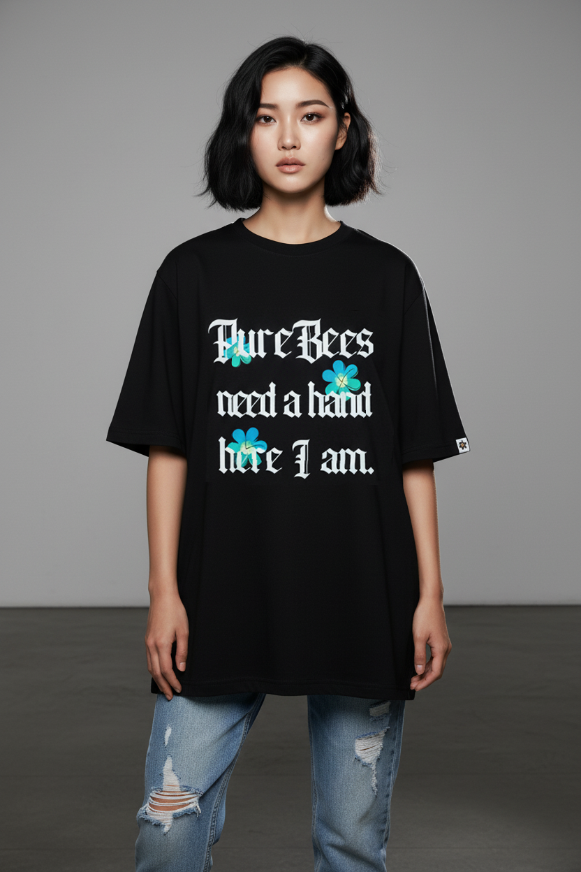 PUREBEES 《純潔骷髏 X 茉莉》 7.1oz 厚磅 100%純棉 T-SHIRT