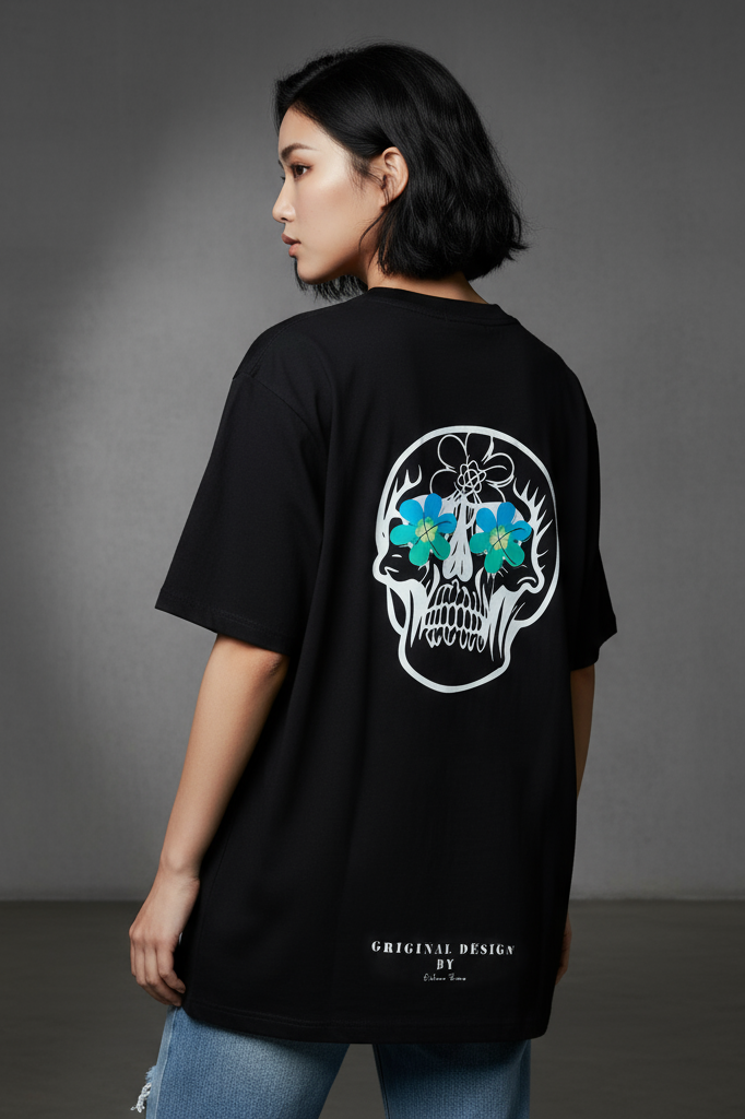 PUREBEES 《純潔骷髏 X 茉莉》 7.1oz 厚磅 100%純棉 T-SHIRT