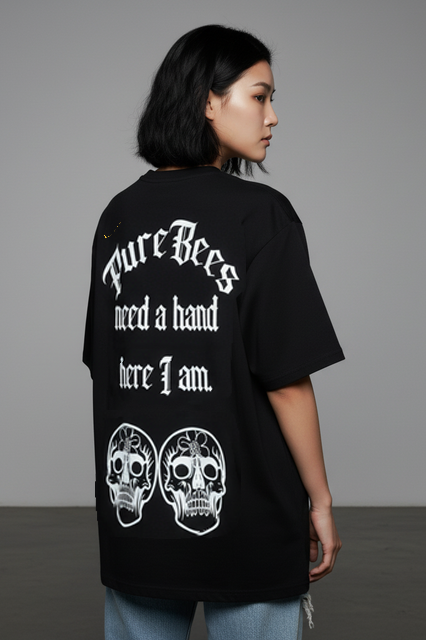PUREBEES 雙骷髏 7.1oz 厚磅 100%純棉 T-SHIRT